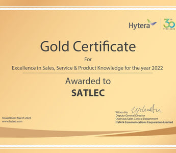 The Year 2022, Hytera Gold Certificate