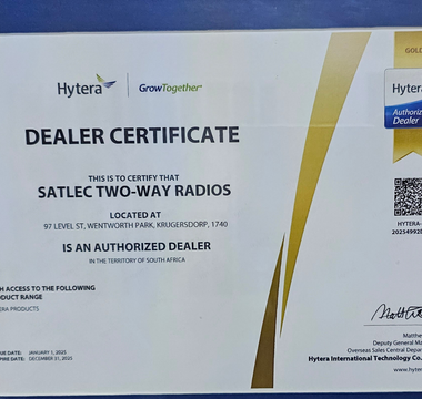 The Year 2025, Hytera Gold Certificate Award