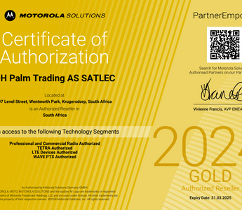 The Year 2024, Motorola Gold Certificate of Authorization