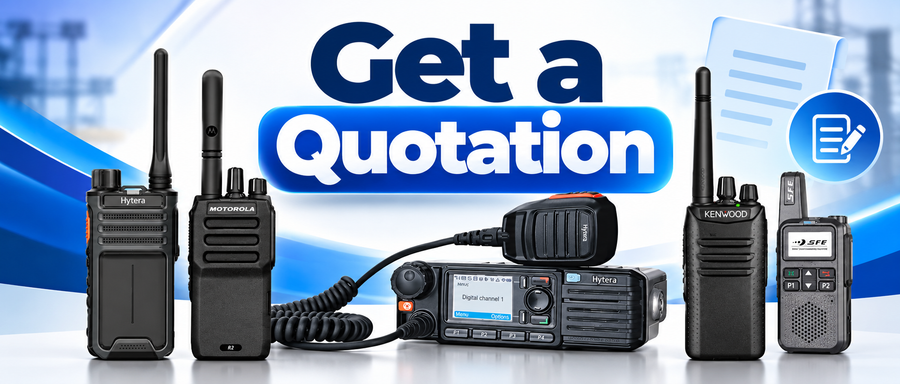 Get a quotation for Hytera, Motorola, Kenwood and SFE two-way radios from SATLEC