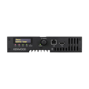 Kenwood NXR1700 repeater device with control panel and antenna connection ports, used for radio signal boosting.